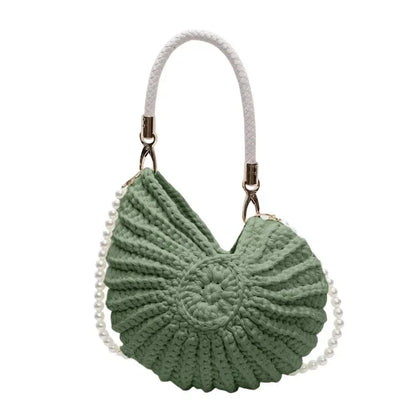 Crochet Knit Conch Shell Beach Bag