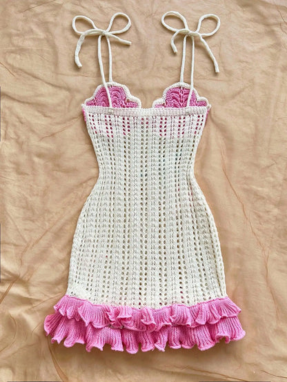 Starfish Crochet Halter Dress