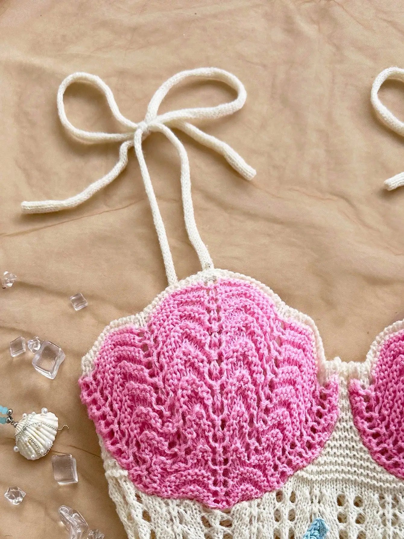 Starfish Crochet Halter Dress