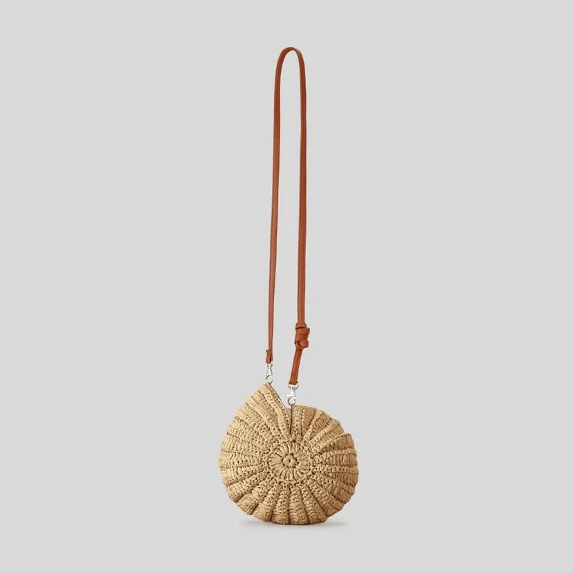 Crochet Knit Conch Shell Beach Bag
